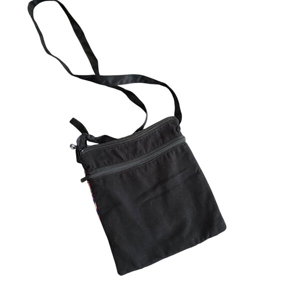 Handwoven Multicolor Boho Crossbody Bag With Adjustable Strap & Front Zipper Poc - Picture 3 of 4